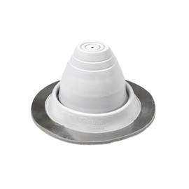 Fasteners Plus #1 Round EPDM Metal Roof Pipe Flashing Boot - Fits 1/4" - 2-1/2" Pipe OD - White (Made in USA)