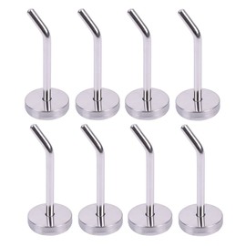 Hook Wall Hanging, Set of 8, 201 Stainless Steel, Bag Hanging, Coat Hanging, Keys, Hooks, Attachments Included