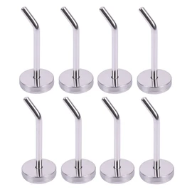 Hook Wall Hanging, Set of 8, 201 Stainless Steel, Bag Hanging, Coat Hanging, Keys, Hooks, Attachments Included