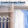 Smartor White Velvet Hangers 60 Pack, Space Saving Clothes Hangers