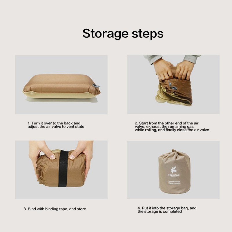 Outdoor 3D Inflatable Camping Travel Pillow Portable Automatic Inflatable Pillow