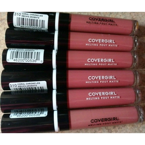 (6) COVERGIRL MELTING POUT MATTE - 310 CORAL CHRONICLES