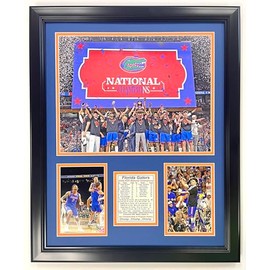 Florida Gators | 2024-2025 Men's College Basketball Champions | Collectible Basketball Memorabilia | Framed Picture and Photo Collage Gifts | (Podium, 18"x22", Framed)