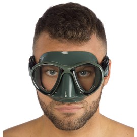 Cressi Unisex Adult Metis Mask for Freediving and Photo Sub, Minimum Internal Volume, Green, One Size