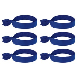 Ergodyne Chill Its 6700 Cooling Bandana, Evaporative Polymer Crystals for Cooling Relief, Tie for Adjustable Fit, 6-Pack