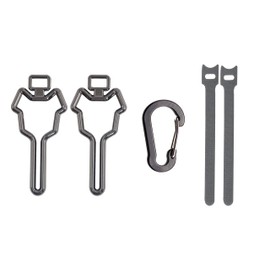 Metal dog Poop Bag Holder, Waste Bag Holder, Dog Poop Bag Carrier, Hand Free Holder (Metal, 2 pack, Gun Black)