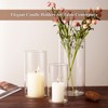 Hurricane Glass Candle Holder Clear Cylinder Vases, Pillar Candle Holders