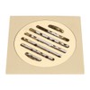 4x4 Inch Brass Square Anti-Odor Floor Drain, Hair Catcher for