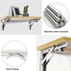 Hocansen 2Pcs Stainless Steel Foldable Brackets L Shelf Collapsible Brackets