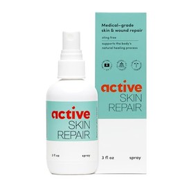 Active Skin Repair First Aid Healing Skin Spray - Natural & Non-Toxic with Hypochlorus Acid for Minor Cuts, Wounds, Scrapes, Rashes, Sunburns, & More,