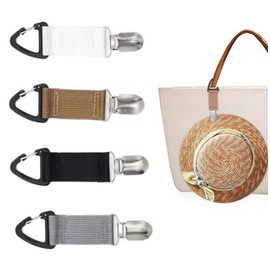 4Pcs Elastic Travel Hat Clip Hat Holder for Purse Hands-Free Bag Accessory for Traveling Bags Backpacks Purses Luggage Outdoor Travel Accessory for Women Men