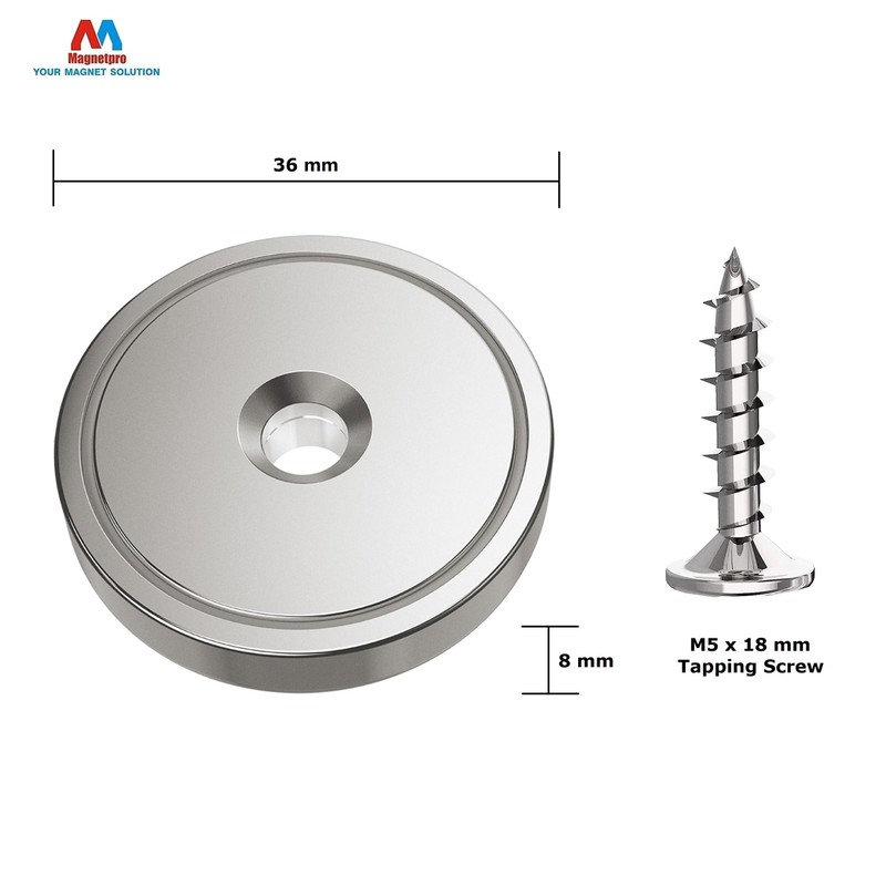 Magnetpro Pack of 6 Disc Magnets with Capsule 55 kg