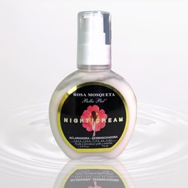 Crema Facial de Noche con Rosa Mosqueta 75 ml | Crema Hidratante Facial Nocturna para Mujer | Piel Grasa, Mixta y Seca | Crema Facial Hidratante Uso Nocturno