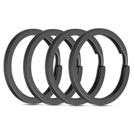 TIMULTI Key Ring Titanium Carabiner Keychain Ring Double Ring Keychain for Men Lightweight Polished Surface