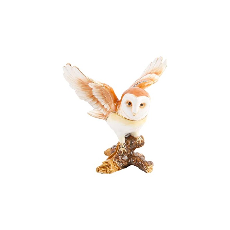 Owl with Wings Outstretched Trinket Box - Ornament - Treasured
