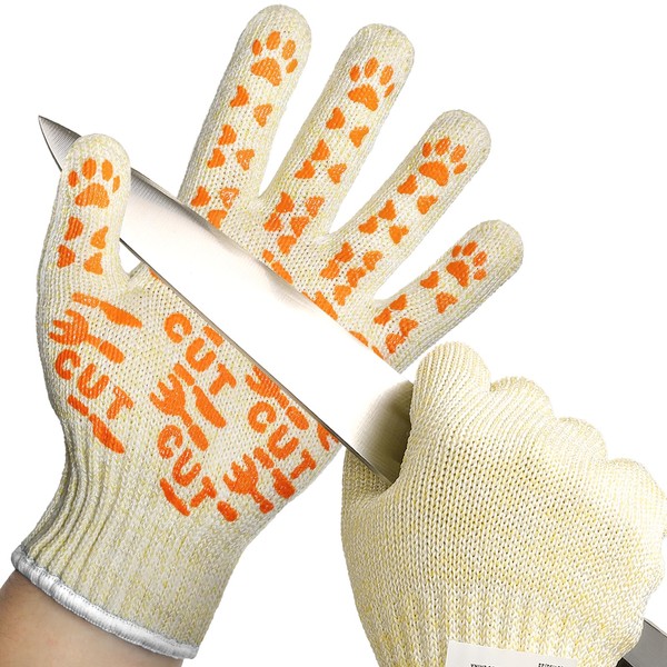 Schwer 2 pairs SlicePro ANSI A9 Cut Resistant Gloves Food