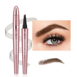 Magic Liquid Eyebrow Pencil - New 4 Tip Microblade Eyebrow Pen, Eyebrow Contouring Pen, Natural Long-Lasting Hair-Like Defined Brows Microblading Eyebrow Pencil (# 05)