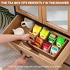 KIRIGEN Wood Tea Bag, Coffee Bag Storage Box, 8 Compartments,