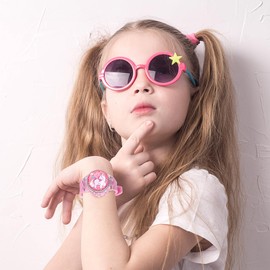 Toddler Watches for Kids, Kids Watch Girls Cute Cartoon Watch Digital Electrical Watch Music Light Glowing Pink Watch Children's Day Xmas Easter Gift Birthday Gifts Return Gifts for 3-10 Year Girls