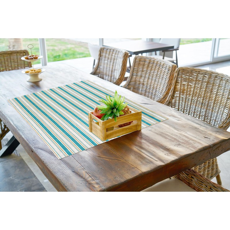 Lashuma Tablecloth Blue High-Quality Square Table Linen 80 x 80