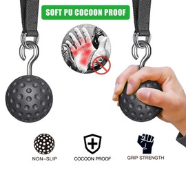 SELEWARE Non-Slip Pull Up Power Balls, Rock Climbing Grips for Strength Training, Forearm and Hand Exerciser for Chin Up Bar, Kettlebell, Barbell, Resistance Band Handles, Home Gym Workout Equipment