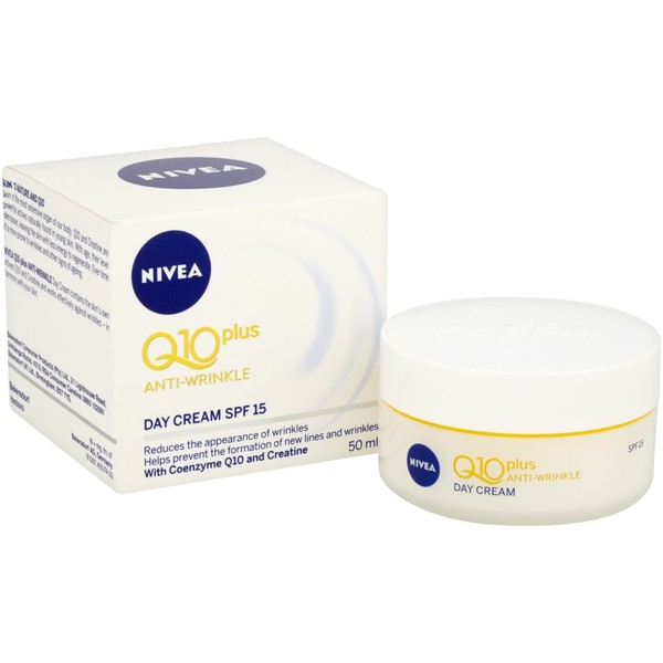 Nivea Q10 Plus Spf 15 Anti-Wrinkle Face Day Cream, 50 Ml, Pack Of 3