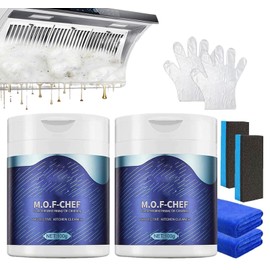 GDSAFS GDSAFS Mof Chef Cleaner Powder, Mof Chef Cleaning Powder, Mof Chef Powder, Mo Chef Powder Cleaner, Mofchef Powder for Cleaning, M.O.F Chef Kitchen Cleaner Powder (2Pcs)