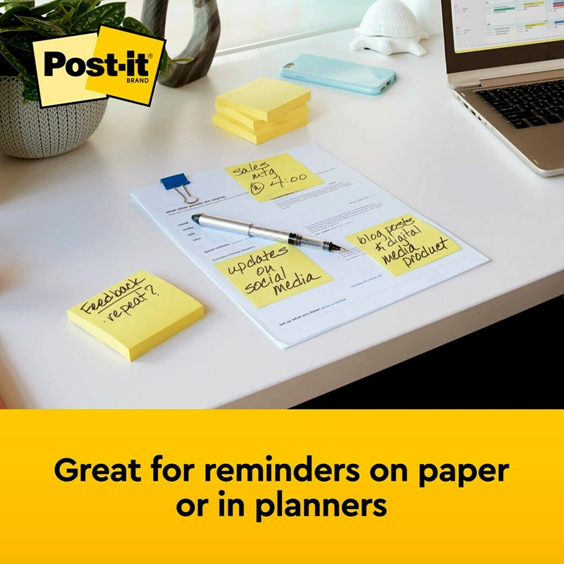 Post-it Notes 3x3 in, 12 Pads, America's #1 Favorite Sticky