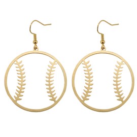 Baseball Earrings for Women,Gold Baseball Earrings Dangle Hoop,Fashion Ball Shape Earring Sports Jewelry Accessories,Gifts for Women Sports Earring Party Outfit Jewelry Accessories