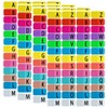 Alphabet Index Stickers Labels, Adhesive Colorful A-Z Tab Dividers for