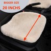 OGLAND Fluffy Genuine Sheepskin Car Seat Cover for Auto Fuzzy