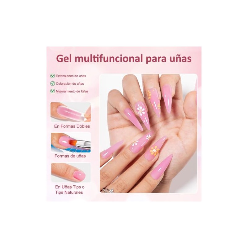 CHERIMOYA Poly Gel Constructor de Uñas 50ml,Fortalecedor para Extensión (007