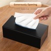 AITEE Acrylic Tissue Box Cover: Black Rectangle Tissue Holder Napkin