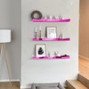 YMVV 15.7 in Large Pink Reflective Acrylic Mounted Floating Shelf,