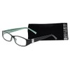 SAV Eyewear Women's Victoria Klein Crystals 9092 Turquoise Rectangular Reading