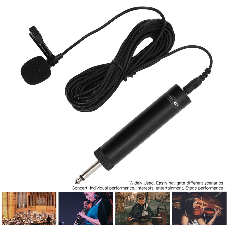 LiebeWH Lavalier Microphone, Lapel Saxophone, Wired Professional Musical Instrument Accessories