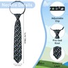Enlision Boys Ties Black Pre-Tied Kids Necktie for Age 8-12