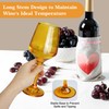 GLAZVIA Amber Wine Glasses Set of 6, 14oz Stemmed Glasses,