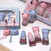 4Pcs Cute Bear Liquid Lipstick Set,Velvet Cream Red Long Lasting