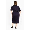 City Chic Women's Plus Size Soft Ruffle Dress, Navy, 18