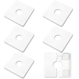 6 PCS Plumbing Cover Plates Pipe Covers for Bathroom Toilet Pipe,Flange Cover Square-Shaped Wall Split Flange Escutcheon Plate With Diameter Hole (22mm)