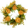 Yellow Peony Artificial Fall Harvest Twig Wreath, 24-Inch, Unlit