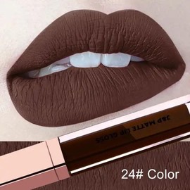 J&P Matte Lips Gloss - Long-lasting Lipstick for Makeup and Cosmetic Use Lipgloss Long Lasting Waterproof Glossy Lip Care - Color: Red