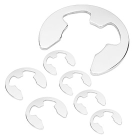 Qrity 100 PCS Stainless Steel Circlips, External Retaining Ring, Retaining Ring Washers, External Stainless Steel E Clips, E Circlips for Shaft Fastener, Φ2.0mm