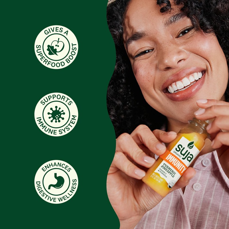 Suja Organic Immunity Defense Shot (10 Pack) with Turmeric and