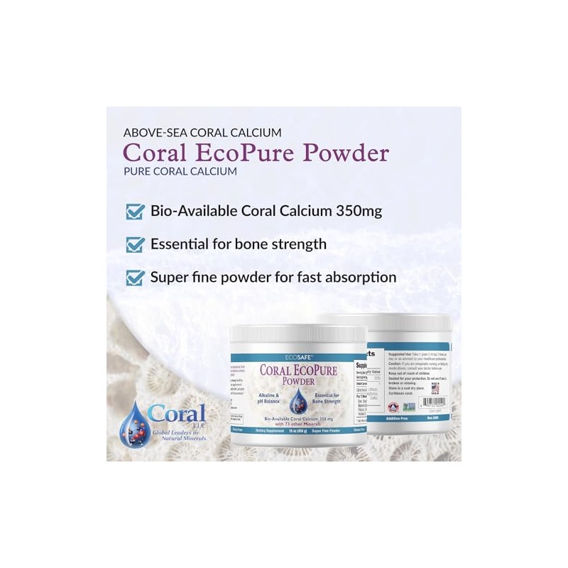 Coral LLC Eco Pure Coral Calcium Powder 16 Ounces