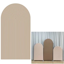 Spandex Arch Cover Backdrop Ripples 7ft Height Arched Frame Background Cover for Baby Shower Birthday Wedding Party Decoration