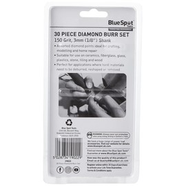 Blue Spot 19022 Diamond Burr Set (30 Pieces)
