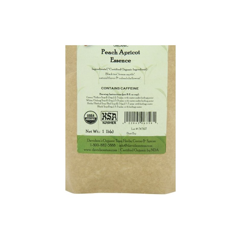 Davidson's Davidson's Tea Bulk, Peach Apricot Essence, 16 Ounce