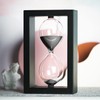 Hourglass 60 Minute Decorative Sand Timer, Black Wooden Frame Black